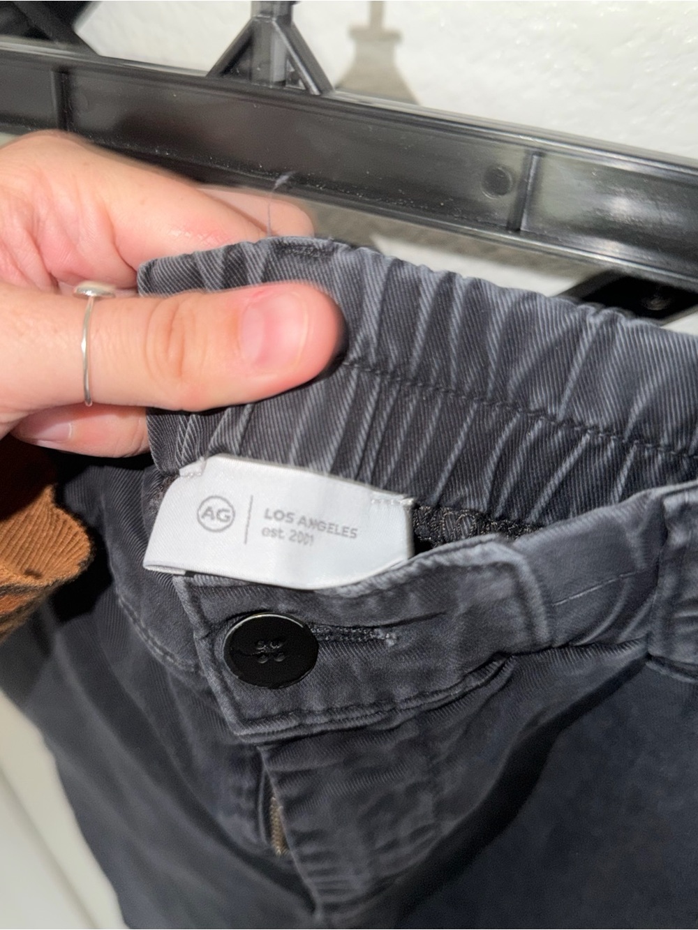 AG Adriano Goldschmied Gray Jogger Pants XS Elastic Waist Utility Casual - Picture 3 of 4